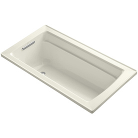 UPC 650531507914 product image for KOHLER Archer Biscuit Acrylic Rectangular Drop-In Bathtub with Reversible Drain  | upcitemdb.com