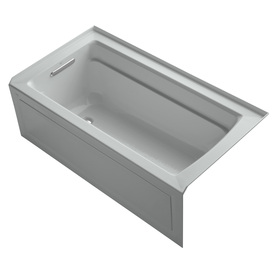 UPC 650531508041 product image for KOHLER Archer Ice Grey Acrylic Rectangular Alcove Bathtub with Left-Hand Drain ( | upcitemdb.com