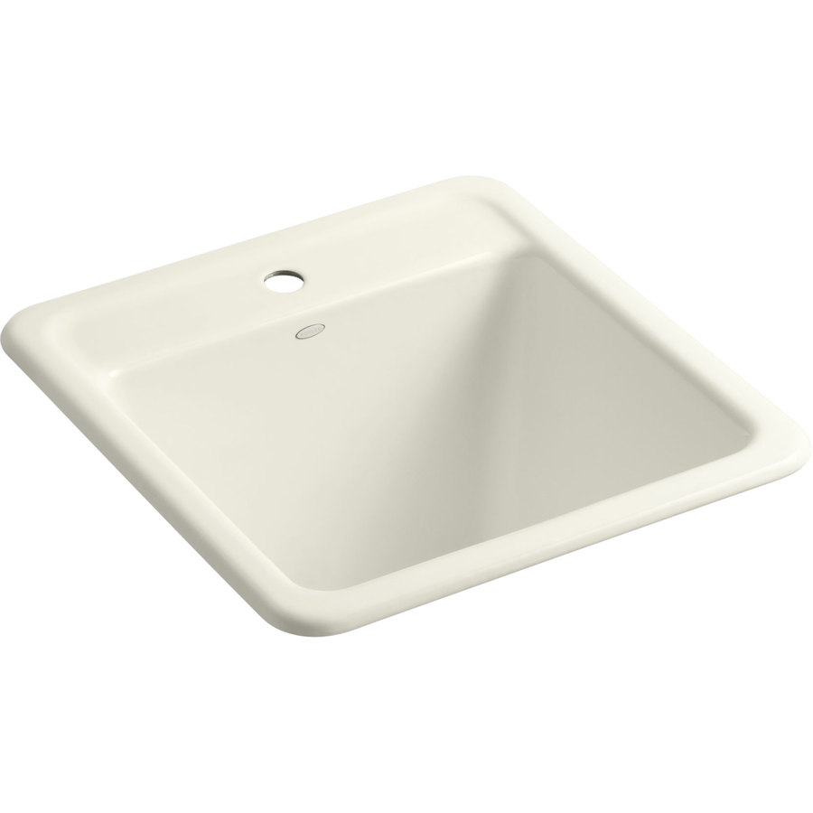 Shop KOHLER Biscuit Cast Iron Laundry Sink at Lowes.com