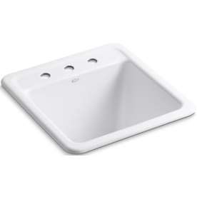 Shop KOHLER White Cast Iron Laundry Sink at Lowes.com