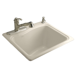Shop KOHLER Almond Cast Iron Laundry Sink at Lowes.com
