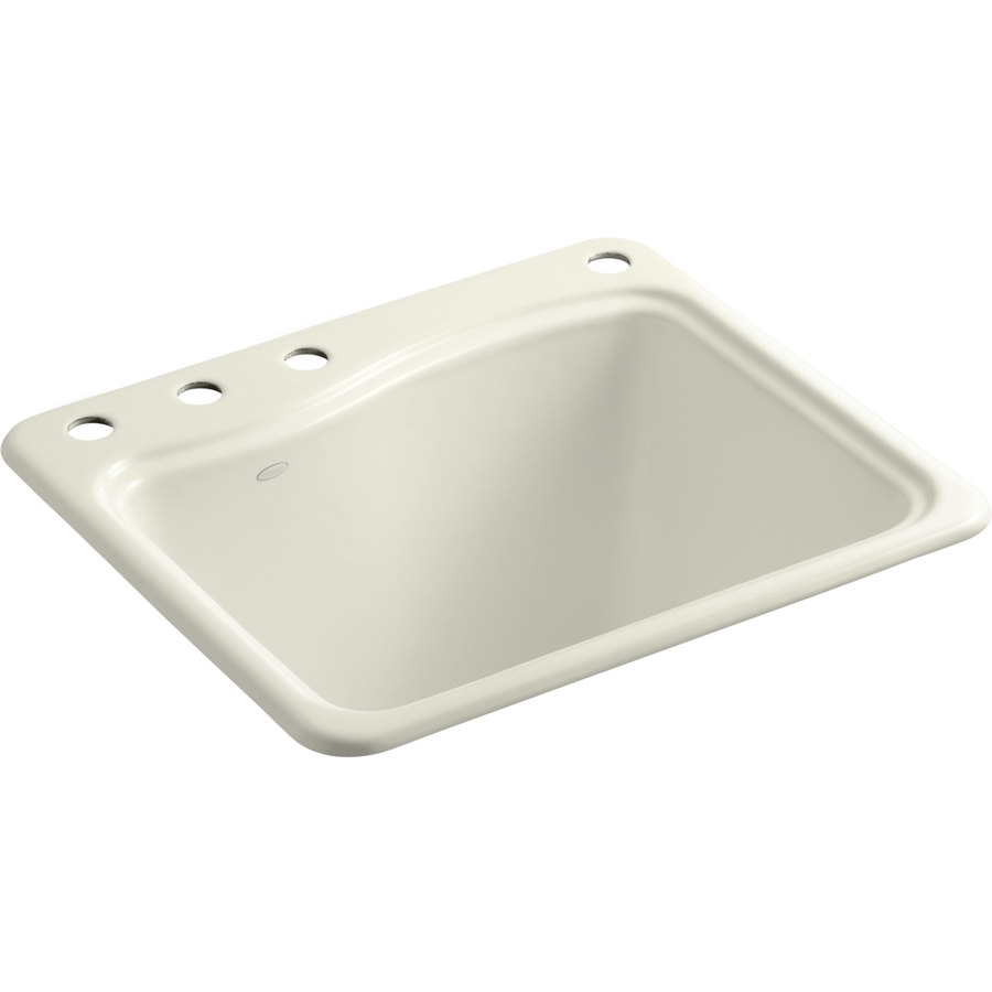 Shop KOHLER Biscuit Cast Iron Laundry Sink at Lowes.com