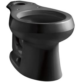 UPC 650531866301 product image for KOHLER Wellworth Standard Height Black Black 12-in Rough-In Round Toilet Bowl | upcitemdb.com