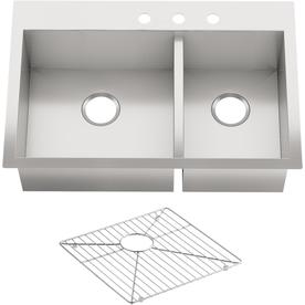 UPC 650531913357 product image for KOHLER Vault 18-Gauge Double-Basin Drop-In Stainless Steel Kitchen Sink | upcitemdb.com