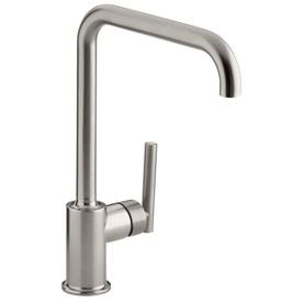 UPC 650531931726 product image for KOHLER Purist Vibrant Stainless 1-Handle High-Arc Kitchen Faucet | upcitemdb.com