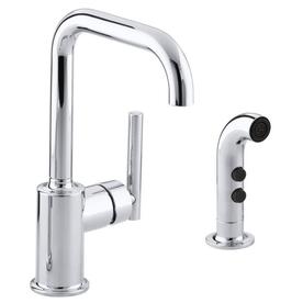 UPC 650531931825 product image for KOHLER Purist Polished Chrome 1-Handle High-Arc Kitchen Faucet with Side Spray | upcitemdb.com