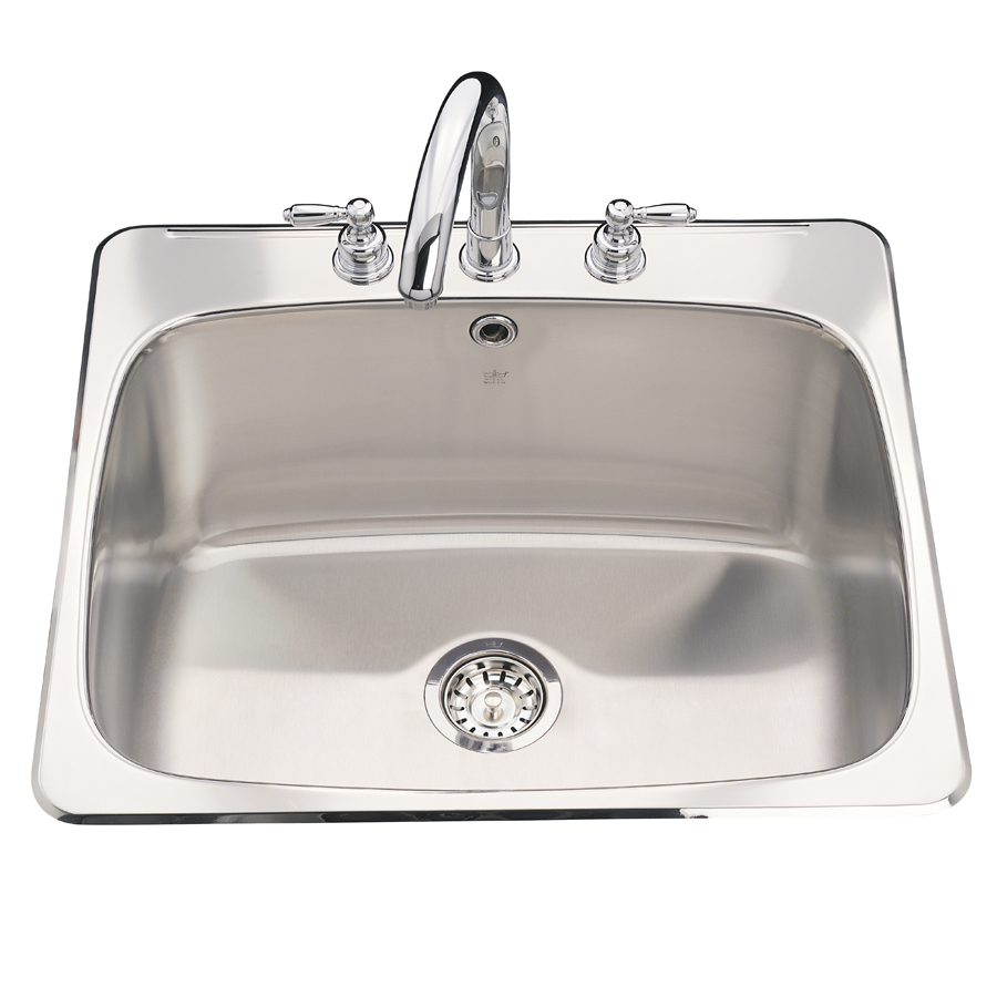 Shop Kindred Stainless Steel Above Counter Laundry Sink at Lowes.com Lowe's Stainless Steel Sinks