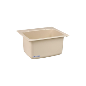 UPC 671031000064 product image for Mustee 25-in x 22-in 1-Basin Bone Self-Rimming Composite Laundry Utility Sink wi | upcitemdb.com