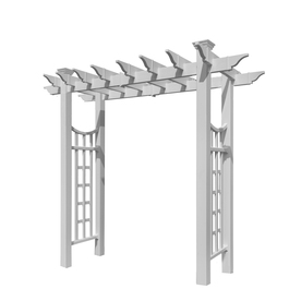 UPC 673995842421 product image for New England Arbors 81-in W x 92.4-in H White Vinyl Garden Arbor Garden Arbor | upcitemdb.com