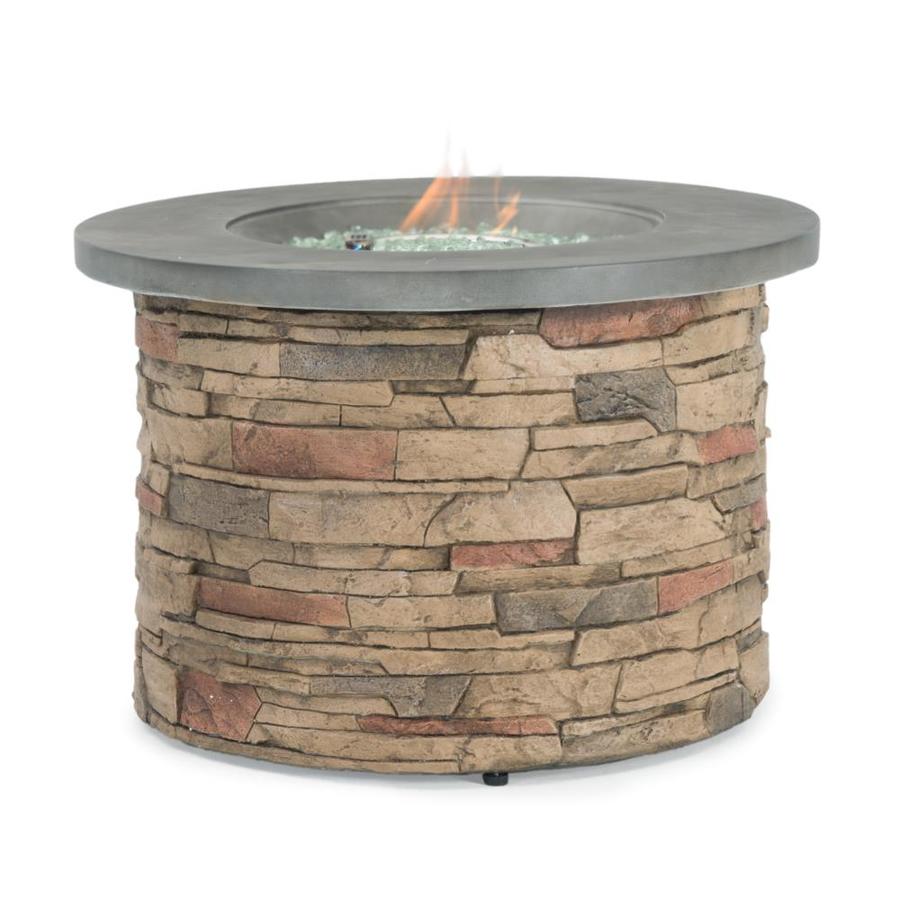 Sego Lily Sage 35 In W 55000 Btu Faux Stone Tabletop Faux Stone Fire Table In The Gas Fire Pits Department At Lowes Com