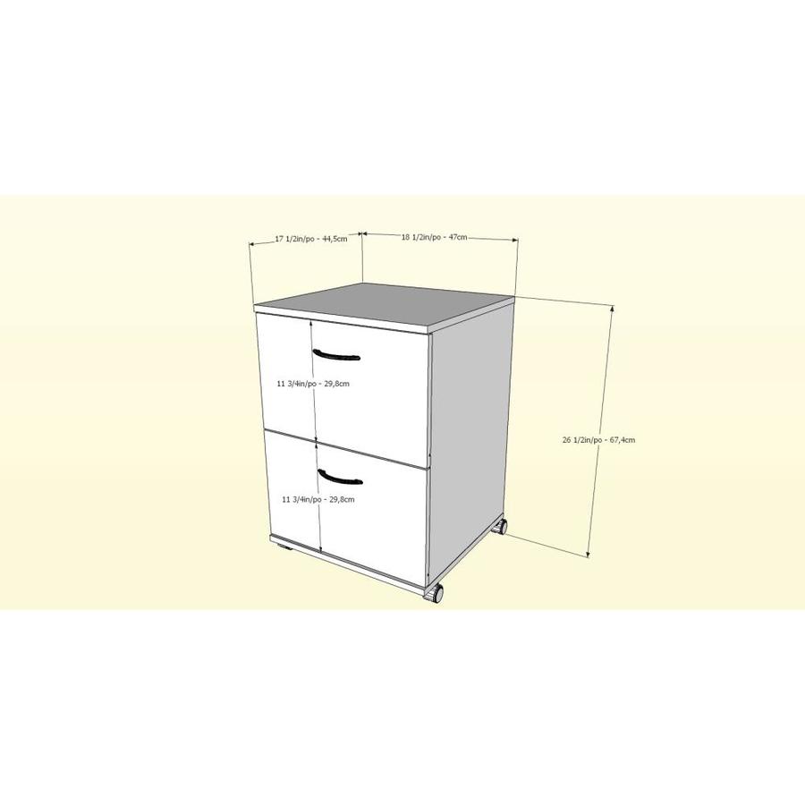 Nexera Nexera 3193 Essentials Rolling Filing Cabinet 2 D In The File Cabinets Department At Lowes Com