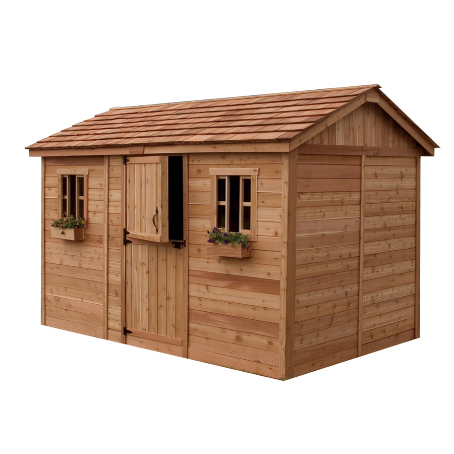 Shop Outdoor Living Today Gable Cedar Storage Shed (Common: 12-ft x 8 