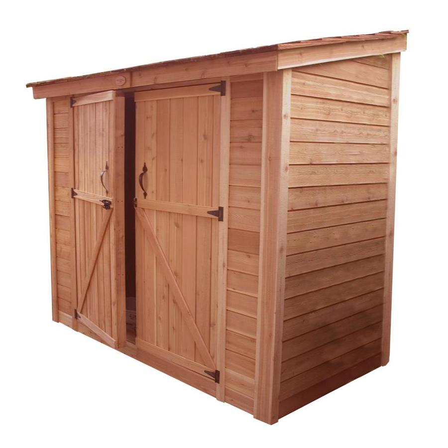 Shop Outdoor Living Today Lean-to Cedar Wood Storage Shed (Common: 8 ...