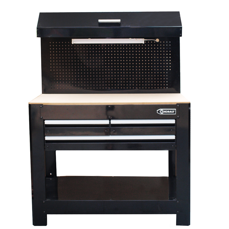 Shop Kobalt 36-in 3-Drawer Wood Work Bench at Lowes.com