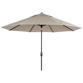 Simplyshade 11 Ft Octagon Spectrum Sand With Dark Brown Aluminum Frame Auto Tilt Market Patio Umbrella In The Patio Umbrellas Department At Lowes Com