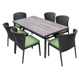 EAN 6941082912536 product image for AE Outdoor Elaine 7-Piece Gray Composite Material Patio Dining Set | upcitemdb.com