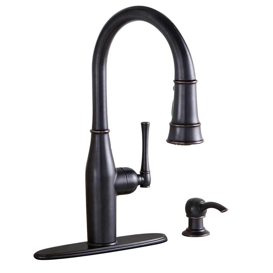 AquaSource Oil-Rubbed Bronze, 1-Handle Pull-Down Kitchen Faucet