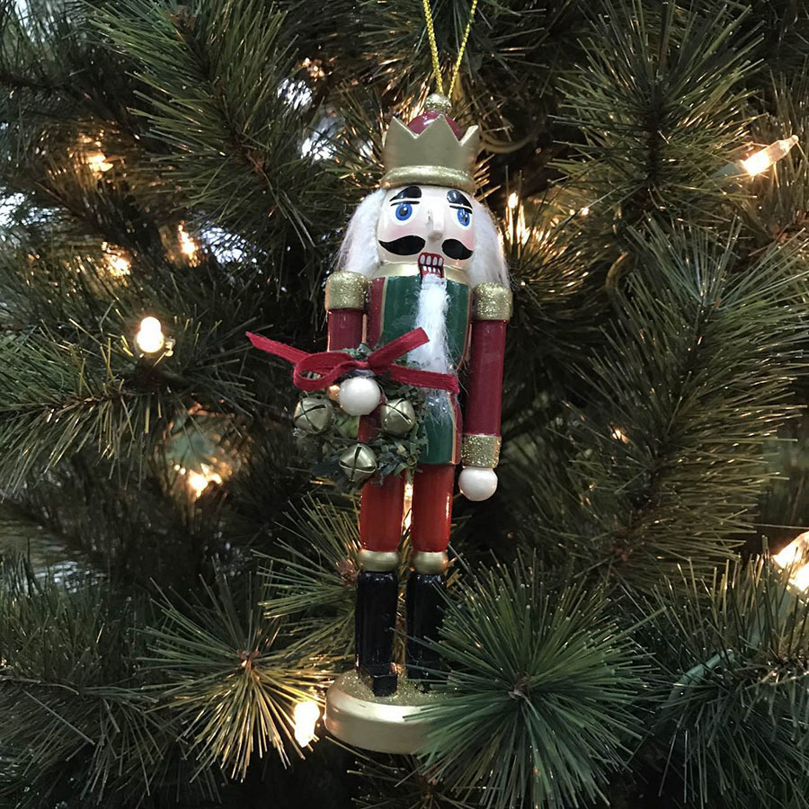 Holiday Living Red Wood Nutcracker Indoor Ornament at