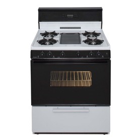 UPC 717309020492 product image for Premier 5-Burner Freestanding 3.9-cu ft Gas Range (White with Black Trim) (Commo | upcitemdb.com