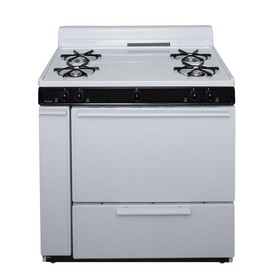 UPC 717309020751 product image for Premier Freestanding 3.9-cu ft Gas Range (White with Black Trim) (Common: 36-in; | upcitemdb.com