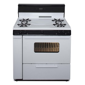 UPC 717309020775 product image for Premier Freestanding 3.9-cu ft Gas Range (White with Black Trim) (Common: 36-in; | upcitemdb.com