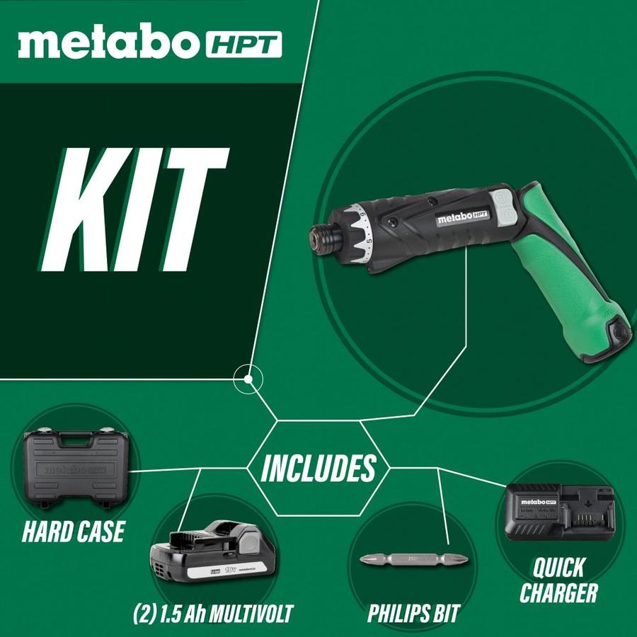 hitachi db3dl2 power cordless screwdriver kit 3.6 v 1.5 ah lithium ion battery