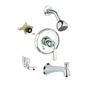 UPC 718426008431 product image for GROHE Kensington Starlight Chrome 1-Handle Bathtub and Shower Faucet with Single | upcitemdb.com