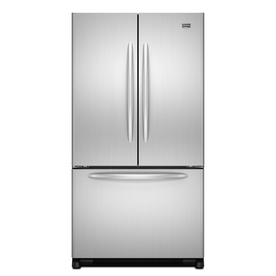 Maytag 19.6-cu ft French Door Counter-Depth Refrigerator with Single Ice Maker (Stainless Steel) MFC2061KES