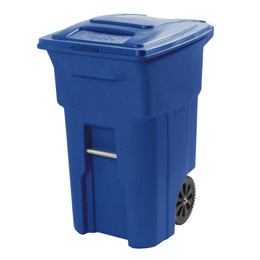 Shop Toter 64-Gallon Blue Indoor/Outdoor Garbage Can at ...