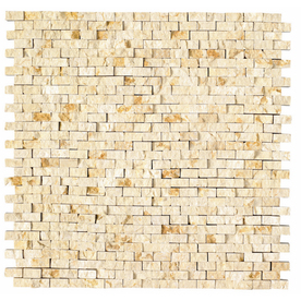  12" x 12" Split Face Beige Mosaic Natural Stone