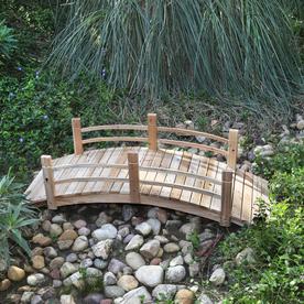 Shine Company 6 083 Ft Natural Cedar Garden Bridge In The Garden Bridges Department At Lowes Com