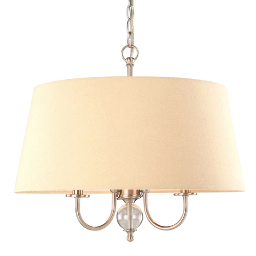 Zoomed: Portfolio 20"W Brushed Nickel Pendant Light with Tinted Shade