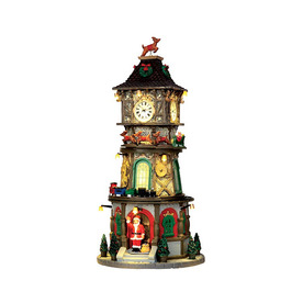 UPC 728162457356 product image for Carole Towne Resin Lighted Musical Animatronic Christmas Clock Tower Christmas C | upcitemdb.com