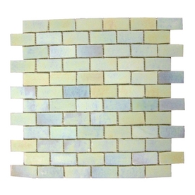 American Olean 12-in x 12-in Ra Ice Glass Wall Tile RA8321BWHC1P