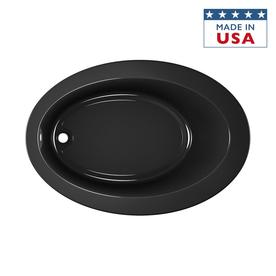 UPC 731352018299 product image for Jacuzzi RIVa Black Acrylic Oval Drop-In Bathtub with Reversible Drain (Common: 4 | upcitemdb.com