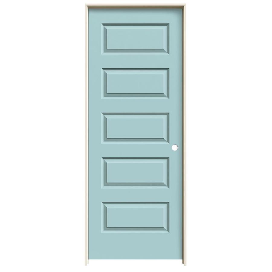 Jeld Wen Sea Mist Prehung Solid Core 5 Panel Equal Interior Door