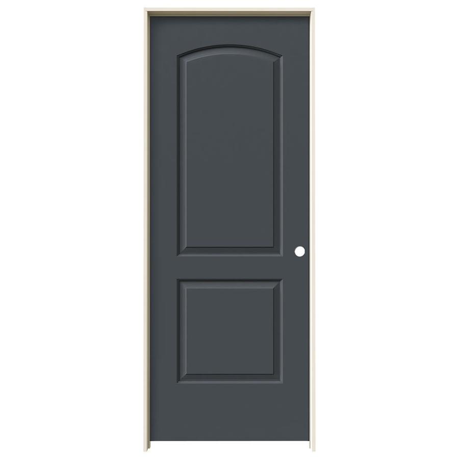 Jeld Wen Slate Prehung Solid Core 2 Panel Round Top Interior Door