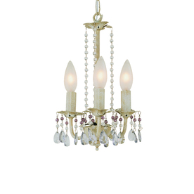 Bel Air Lighting 3-Light The Old World Antique White Chandelier