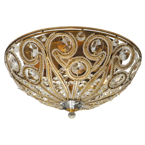 Zoomed: Portfolio Brass Ceiling Flush Mount