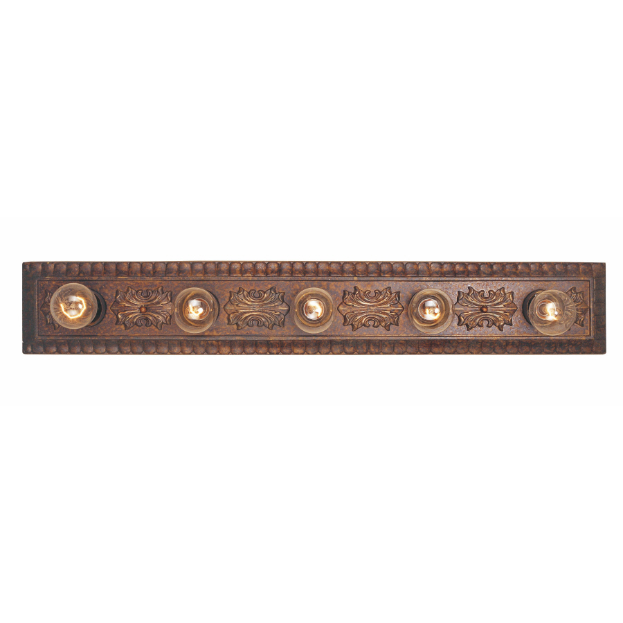 Shop Portfolio 5-Light Copper Bathroom Vanity Light at Lowes.com