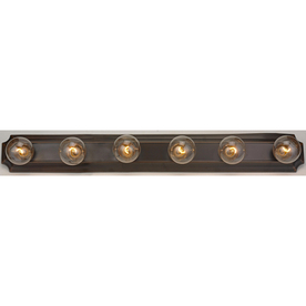 Bathroom Vanity Lights on Shop Portfolio 6 Light Bronze Bathroom Vanity Light At Lowes Com