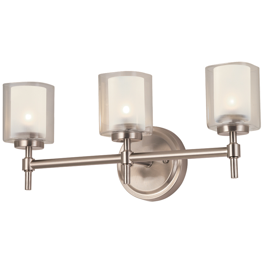 Shop Bel Air Lighting 3Light Brushed Nickel Bathroom Vanity Light at 