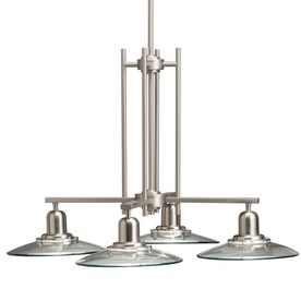 allen + roth 4-Light Galileo Brushed Nickel Chandelier