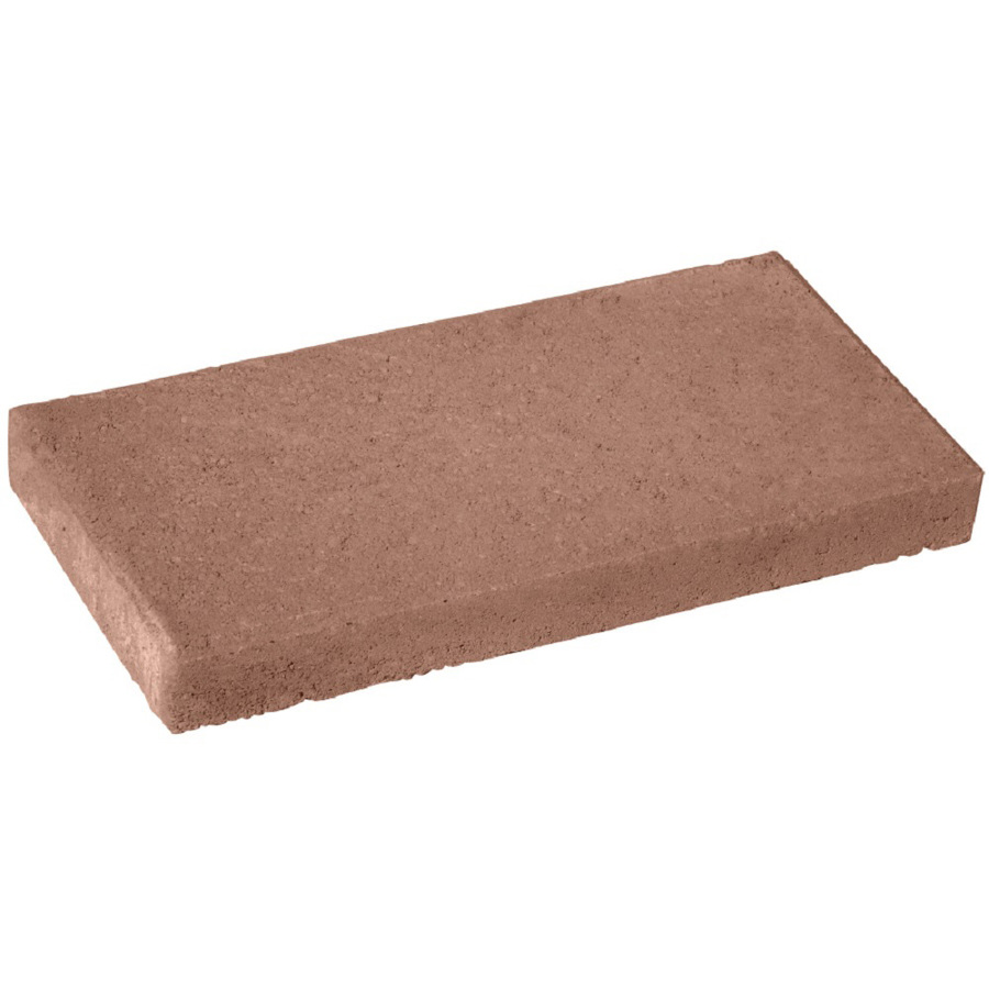Shop Red Rectangle Patio Stone (Common: 8-in x 16-in; Actual: 7.7-in x