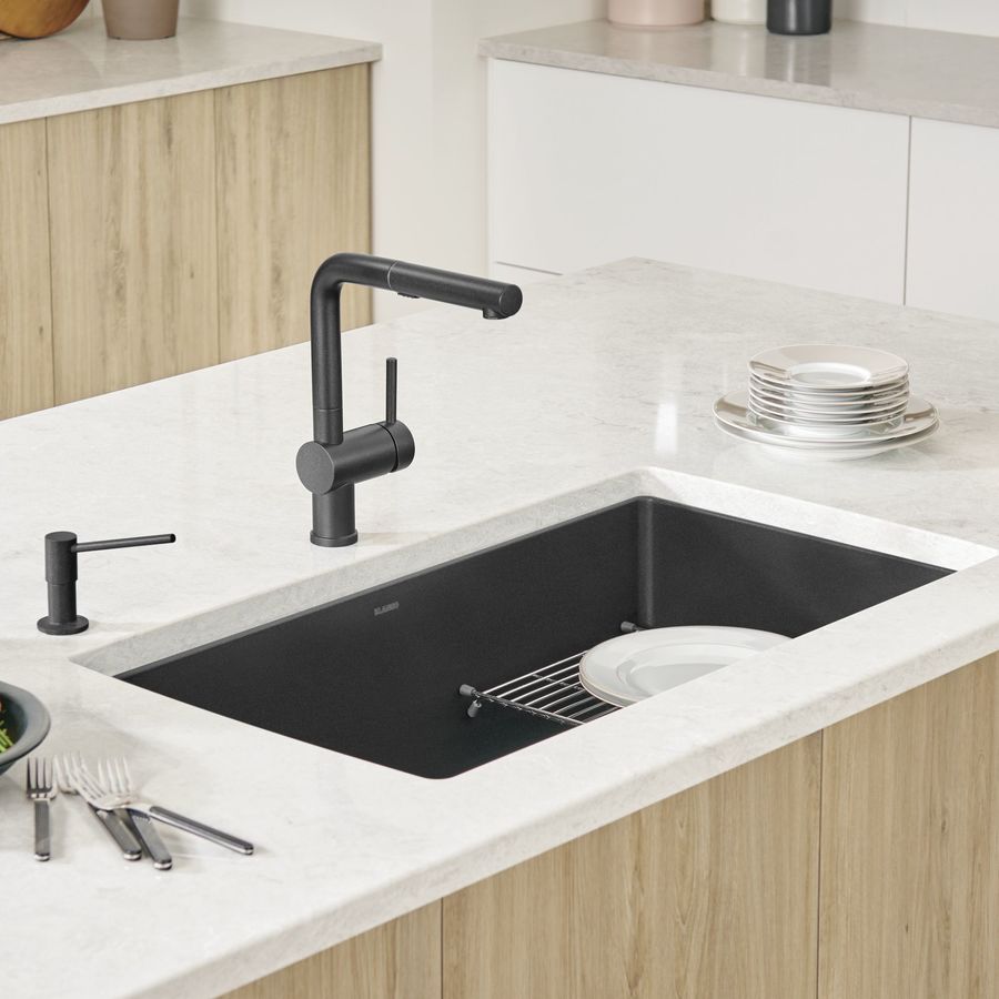 ... out zoom in blanco precis single basin undermount granite kitchen sink