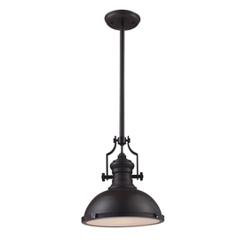 Portfolio 13-in W Oiled Bronze Pendant Light