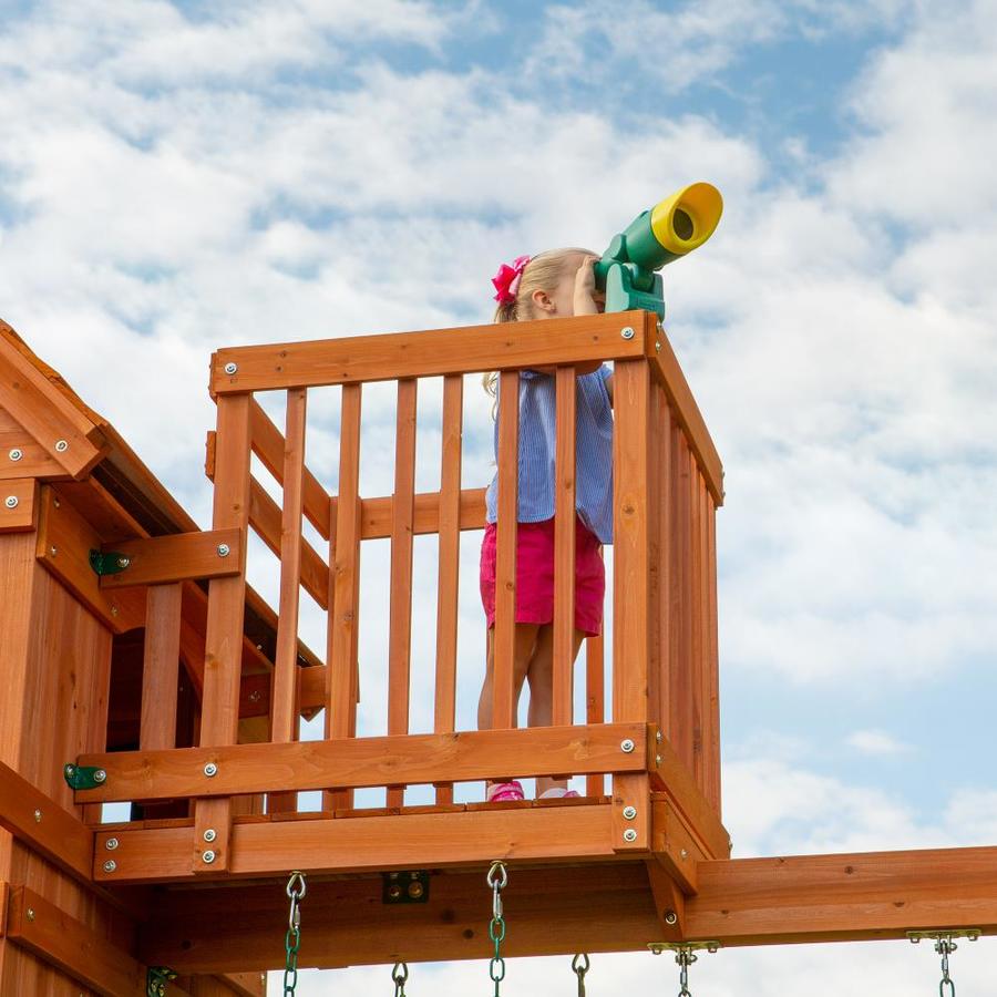 backyard discovery skyfort ii all cedar swing set