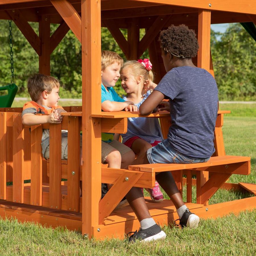 backyard discovery skyfort ii all cedar swing set