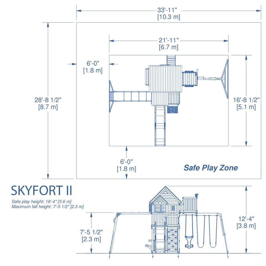 backyard discovery skyfort ii brown all cedar swing set play set
