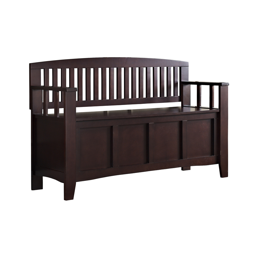 Shop Linon Espresso Indoor Entryway Bench with Storage at Lowes.